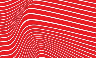 sfondo astratto a righe in rosso e bianco con motivo a linee ondulate. vettore