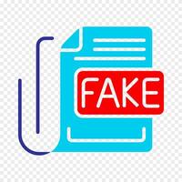 falso notizia impostato icona. giornale, falso etichetta, disinformazione, media inganno, burlare, falso segnalazione, digitale età, disinformazione, notizia alfabetizzazione. vettore