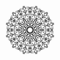 motivo circolare a forma di mandala con fiore per la decorazione del tatuaggio mandala all'henné. vettore