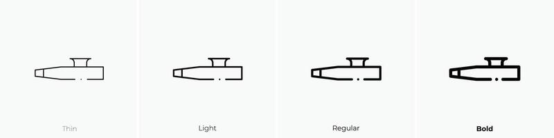 kazoo icona. sottile, luce, regolare e grassetto stile design isolato su bianca sfondo vettore