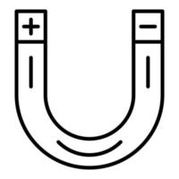 icona della linea magnetica vettore