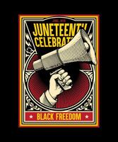 juneteenth celebrazione nero la libertà vettore