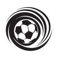 calcio calcio logo icona con swoosh design isolato su bianca sfondo vettore
