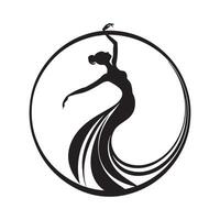latino danza logo design immagini isolato su bianca sfondo vettore