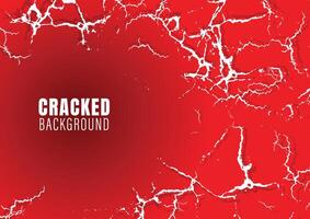 astratto Cracked sfondo illustrazione rosso vettore