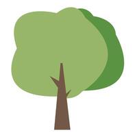albero foresta natura icona. verde alberi piatto illustrazione. vettore