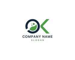 lettera ok design illustrazione azienda logo idea vettore