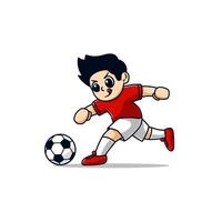 ragazzo giocando calcio calcio-04 vettore