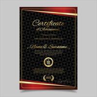 certificato o diploma retrò design modello illustrazione vettore