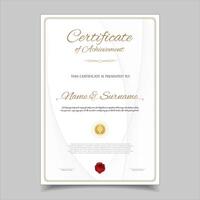 certificato o diploma retrò design modello illustrazione vettore