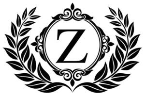 foglia lettera z logo icona modello design vettore