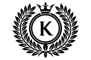 foglia lettera K logo icona modello design vettore