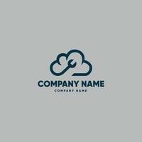 nube ospitando azienda logo design , logo modello vettore