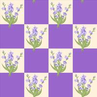 un' rametto di lavanda. viola fiore. senza soluzione di continuità modello. illustrazione. vettore