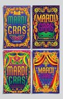 concetto di carta mardi gras vettore