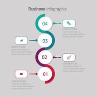 infografica, grafici. presentazione. attività commerciale concetto, grafico, passi, processi. Infografica dati visualizzazione. avviare modello vettore