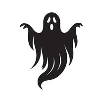 silhouette di un' fantasma, contento Halloween vettore