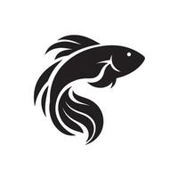 silhouette di un' pesce vettore
