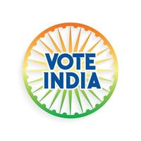 votazione India chakra nel indiano bandiera colori vettore