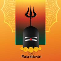 contento maha shivratri Festival backgrond con tremante vettore