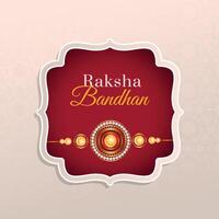 indù Raksha bandhan Festival saluto carta design vettore