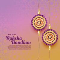 contento Raksha bandhan Festival sfondo vettore