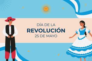 piatto 25 de mayo celebrazione argentina sfondo modello vettore