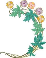 floreale ornamento disegno, floreale elementi disegno, lusso ornamentale grafico elemento confine, turbinii fiori, fogliame turbine decorativo design per pagina decorazione carte, nozze, striscione, loghi, e montatura vettore