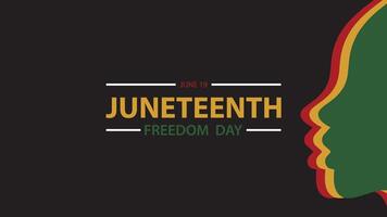 juneteenth astratto sfondo progettazione, libertà giorno vettore