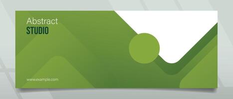 astratto studio minimalista verde gradazione sfondo bandiera design vettore