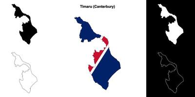 timaru vuoto schema carta geografica impostato vettore