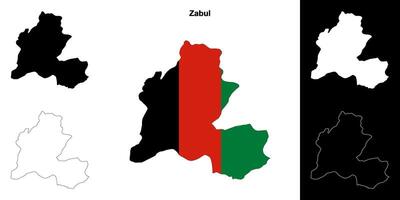 zabul Provincia schema carta geografica impostato vettore