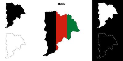 balkh Provincia schema carta geografica impostato vettore