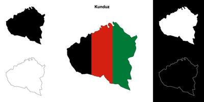 kunduz Provincia schema carta geografica impostato vettore