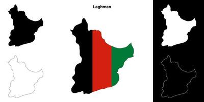 laghman Provincia schema carta geografica impostato vettore