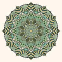 mandala arte vintage colore verde ornamento vettore