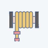 icona fuoco tubo flessibile. relazionato per emergenza simbolo. scarabocchio stile. semplice design illustrazione vettore