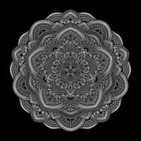 bellissimo floreale modello mandala arte isolato su un' nero sfondo - eps 10 vettore