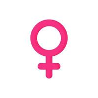 simbolo di genere rosa della femmina. vettore