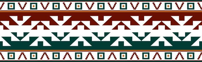 colorato nativo americano senza soluzione di continuità modello. infinito azteco, maya, inca ornamento. disegno per confine e telaio. vettore
