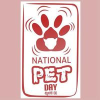 illustrazione vettoriale della giornata nazionale degli animali domestici