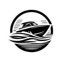 velocità barca logo icona design. velocità barca illustrazione vettore