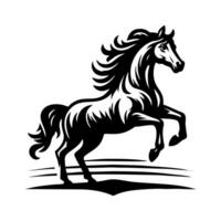 equestre cavaliere logo design. cavallo guerriero logo. guerra cavallo silhouette vettore