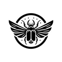 corno scarafaggio logo design. corno scarafaggio logo illustrazione. vettore