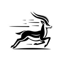 springbok logo. springbok illustrazione. springbok selvaggio animale vettore