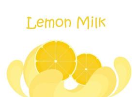 sfondo di latte al limone vettore
