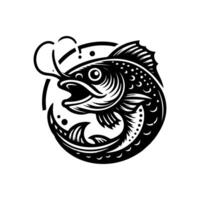 pesce gatto logo design ispirazioni vettore