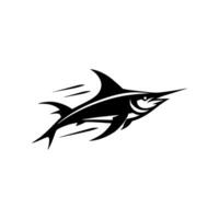 Marlin pesca logo illustrazione vettore