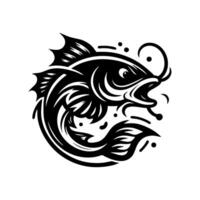 pesce gatto logo design ispirazioni vettore