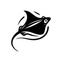 Stingray logo design illustratore vettore
